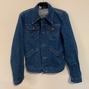 Vintage 1960 70s Wrangler Denim Jean Jacket Size Made In USA